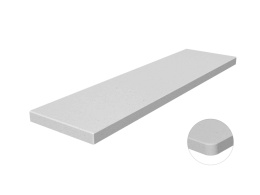 Parapet z aglomarmuru Bianco Micro – biały, elegancki i trwały materiał o nowoczesnym, gładkim wykończeniu