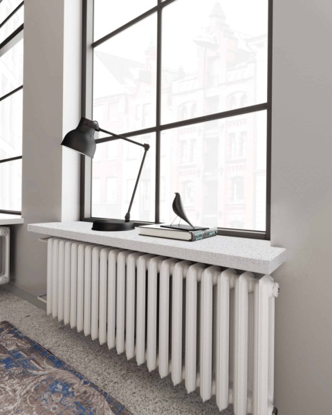 Parapet Bianco Micro z aglomarmuru – minimalistyczny biały akcent idealny do jasnych, nowoczesnych aranżacji