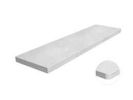 Parapet z aglomarmuru White Pearl – elegancka, jasnoszara powierzchnia o subtelnej strukturze i wysokim połysku