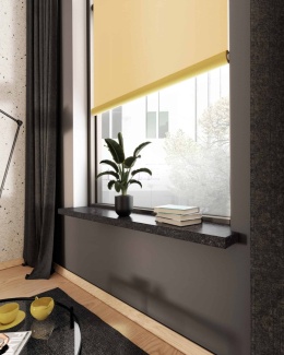 Parapet wewnętrzny granitowy Black Antracite FALCO – czarny akcent w nowoczesnym salonie