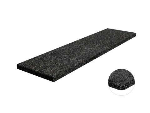 Parapet FALCO z granitu Brazilian Black – ciemny, naturalny kamień o gładkiej powierzchni i subtelnym połysku