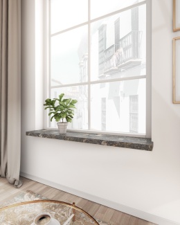 Parapet z granitu Paradiso FALCO – elegancki kamień o falistym wzorze w odcieniach grafitu i złota