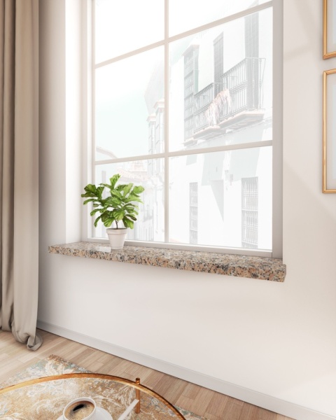 Parapet z granitu Rosa Porino FALCO – elegancki różowo-szary akcent do klasycznych i nowoczesnych wnętrz