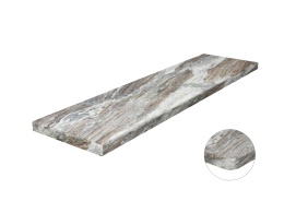 Parapet z marmuru Fantasy Brown mat – elegancki kamień o ciepłej tonacji beżu i szarości, powierzchnia matowa
