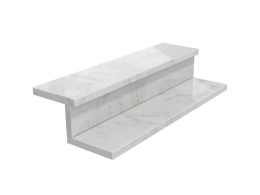 Schody z aglomarmuru Carrara w białym odcieniu z subtelnym, szarym użyleniem – eleganckie wykończenie wnętrz