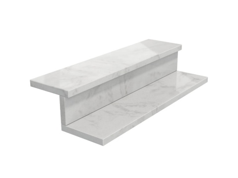 Schody z aglomarmuru Carrara w białym odcieniu z subtelnym, szarym użyleniem – eleganckie wykończenie wnętrz