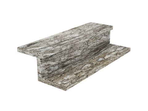 Stopień z granitu Blue Dunes Falco – naturalny kamień o dynamicznym rysunku i wysokiej odporności, idealny na schody