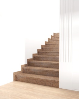 Schody z granitu Bohus Red – eleganckie czerwono-brązowe stopnie o naturalnym połysku i wyrazistym wzorze