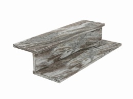 Stopień z marmuru Fantasy Brown Mat – elegancki kamień o ciepłej kolorystyce i falistym rysunku