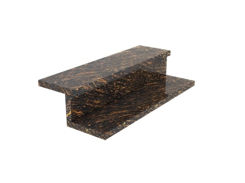 Schodek z granitu Gold Antracite – ciemny kamień z połyskującym złotym wzorem