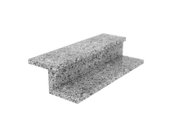 Schodek z granitu Grey płomień – surowa faktura i naturalny szary odcień idealny na zewnątrz