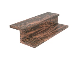 Schodek z granitu Multicolor Red – elegancki kamień o intensywnym czerwono-czarnym rysunku