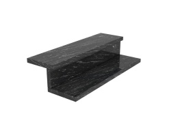 Schodek z granitu Silver Antracite – nowoczesny, ciemny kamień o subtelnym połysku i charakterystycznym rysunku