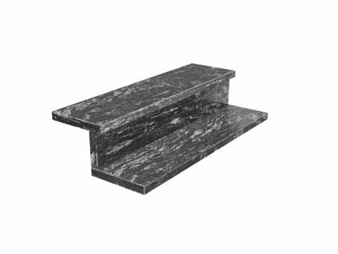 Stopień z granitu Titanium Silver – trwały, nowoczesny kamień w odcieniach grafitu i srebra do wnętrz i na zewnątrz