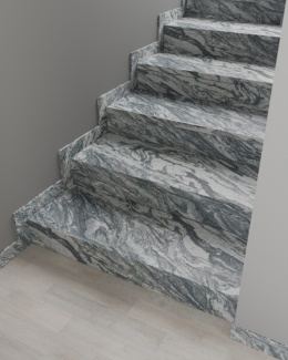 Nowoczesne schody z granitu Viscont White – jasne wykończenie wnętrz w stylu premium