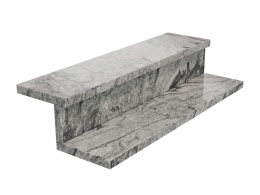 Schody z granitu Viscont White – elegancki biało-szary kamień o delikatnym, naturalnym użyleniu