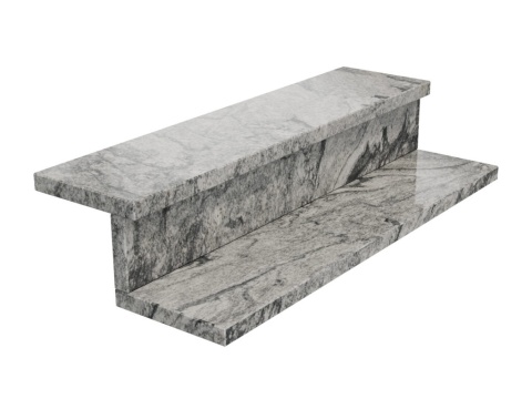 Schody z granitu Viscont White – elegancki biało-szary kamień o delikatnym, naturalnym użyleniu