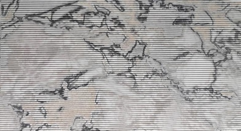 Strukturalna powierzchnia Dover White – reliefowe wykończenie kwarcytu z ciemnym użyleniem