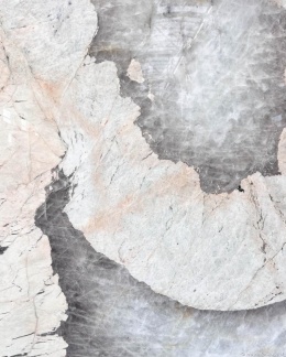 Zbliżenie struktury Patagonia Grey z jasnymi żyłami i szarymi obszarami kwarcu.