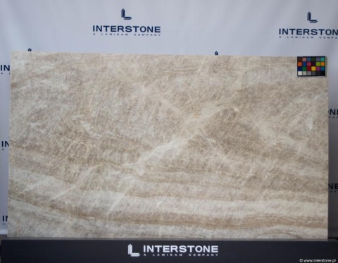 Jasna płyta Taj Mahal brushed o mineralnej strukturze i subtelnych beżowych pasmach.