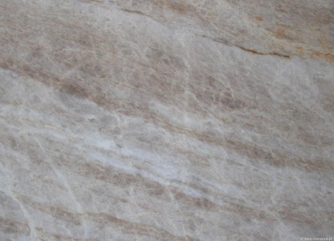 Tekstura kwarcytu Taj Mahal w wykończeniu szczotkowanym z delikatnymi beżowo-złotymi żyłami.