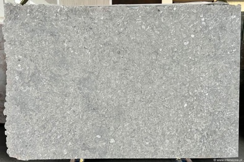 Wapień Atlantic Blue o jasnoszarej barwie z delikatnymi naturalnymi żyłkami.