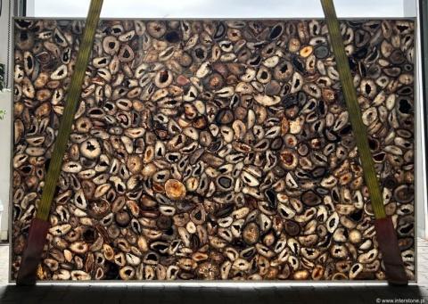 Agata Black kamień szlachetny, dekoracyjna płyta z naturalnych agatów, poler, luksusowy materiał do wnętrz