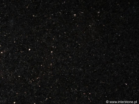 Detal powierzchni granitu Star Galaxy – głęboka czerń z migoczącymi kryształkami.