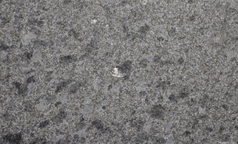 Detal granitu Steel Grey płomień – naturalne uziarnienie, ciemniejsze wtrącenia, wykończenie antypoślizgowe.