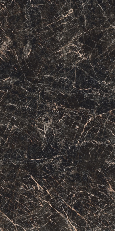 Marazzi Marble Look Saint Laurent – ciemny spiek marmurowy z eleganckimi złotymi żyłami.