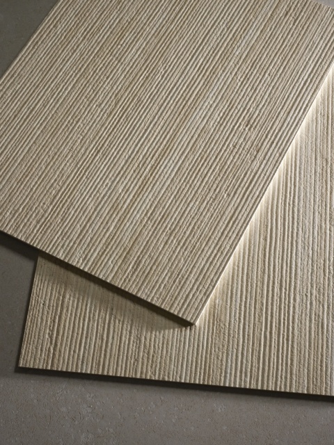 Detal powierzchni Neolith Serpeggiante z subtelnymi, równoległymi żyłami o kamiennym charakterze