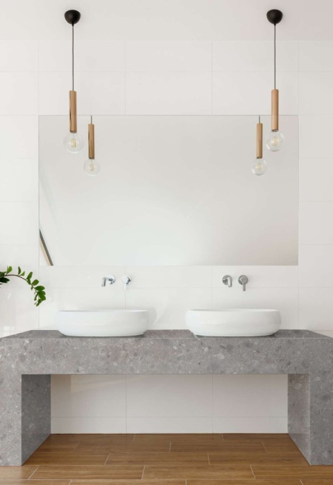 Tarazzo Ceppo pod umywalkami