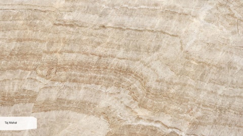 Kwarcyt Taj Mahal 20 mm z Brazylii – jasna kremowo-beżowa płyta, wykończenie szlif.
