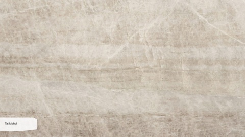 Kwarcyt Taj Mahal 20 mm z Brazylii – jasna kremowo-beżowa płyta, wykończenie poler.