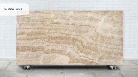 Pełna Płyta Kwarcyt Taj Mahal 20 mm z Brazylii – jasna kremowo-beżowa płyta, wykończenie szlif.