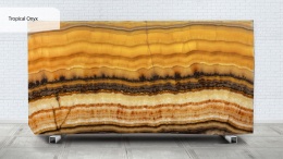 Onyks naturalny Tropical Onyx, polerowany, miodowo-złoty