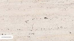 Trawertyn naturalny White Travertine Veincut, piaskowany, biało-beżowy