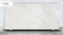 Avant Quartz 7400 Calacatta Dauphine poler biały konglomerat kwarcowy z szaro-beżowym użyleniem