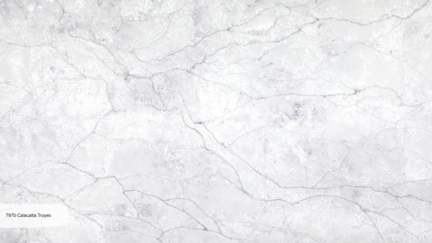 Avant Quartz 7970 Calacatta Troyes poler 20 mm jasny konglomerat z delikatnym szarym użyleniem
