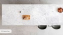 Wyspa z Avant Quartz 7970 Calacatta Troyes poler 20 mm widok z góry