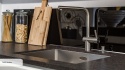 Kuchnia z blatem Avant Quartz 7005 Gordes poler 20 mm i stalowym zlewem