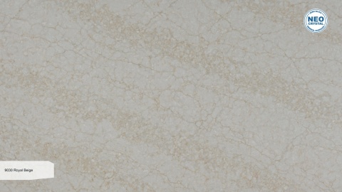 Zbliżenie Avant Quartz 9030 Royal Beige poler 20 mm z delikatnym marmurowym rysunkiem
