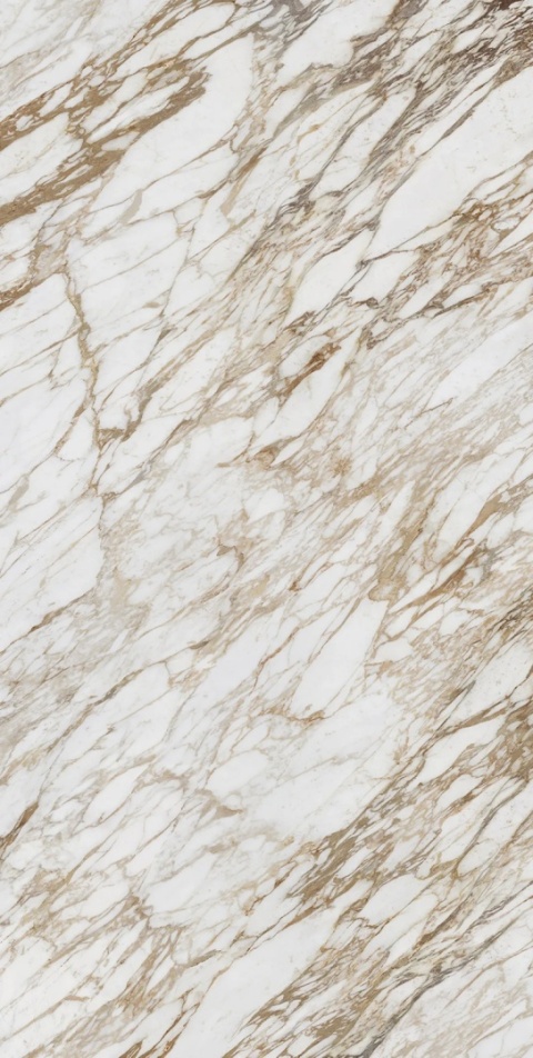 Infinity Arabescato Diva MB29 6 mm – jasny spiek marble z beżowo-złotym użyleniem i efektem bookmatch.