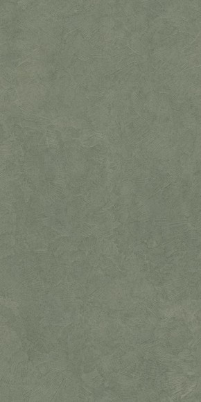 Spiek kwarcowy Laminam Gemini Muschio w zielono-szarej kolorystyce z dekoracyjną strukturą inspirowaną naturalnym kamieniem.