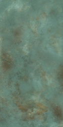 Laminam Ossido Verderame 5 mm w zielono-turkusowej tonacji z efektem patynowanego metalu