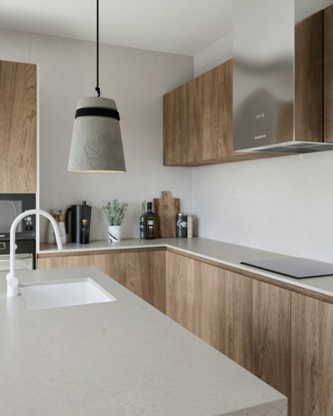 Silestone Motion Grey – nowoczesny, dynamiczny odcień szarości z delikatnym ruchem wzoru Blaty kuchenne