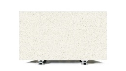 Brachot Unistone Bianco Cristal polished jasny konglomerat kwarcowy z drobną krystaliczną strukturą