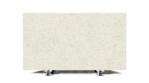 Brachot Unistone Bianco Galactica polished jasny konglomerat kwarcowy z drobną mineralną strukturą