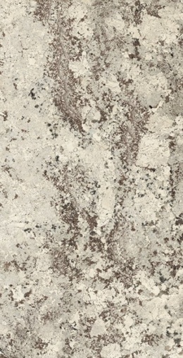 SapienStone Alaska White Top Lapped z jasną bazą i mineralnym brązowo-szarym rysunkiem