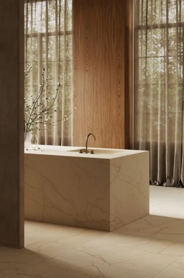 Kuchnia SapienStone Crema Avorio Natural 12 mm w ciepłym jasnym odcieniu